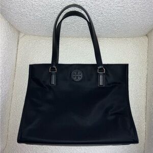 Tory Burch Small Black Nylon Ella Tote Bag - Style 160633 - GOOD CONDITION